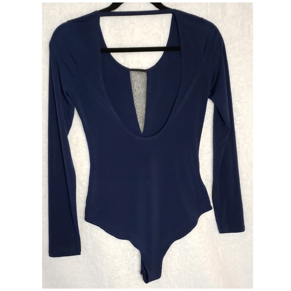 BCBGeneration | Long Sleeve Navy Bodysuit - Picture 2 of 5